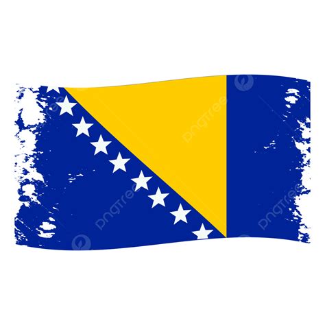Countries Flags Clipart Vector, Bosnia And Herzegovina Country Brush Flag Design, Flag Vector ...