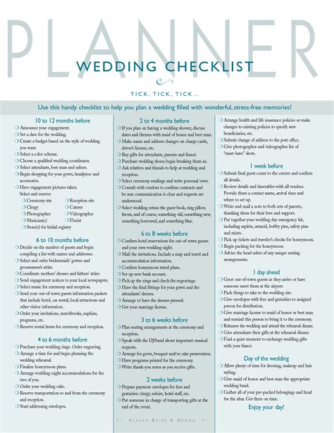 21++ Complete wedding checklist uk info