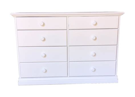 White 8 Drawer Dresser Wooden Chest of Drawers Fully Assembled ...