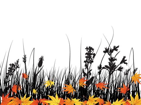 Autumn Leaves Powerpoint Templates - Flowers Backgrounds