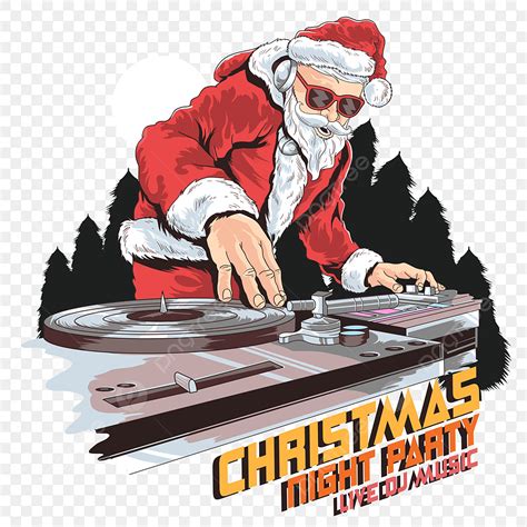 Santa Claus Dj White Transparent, Santa Claus Dj Music Party Png, Dj ...