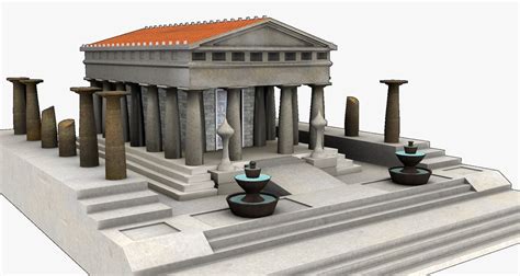 ancient roman temple 3d 3ds