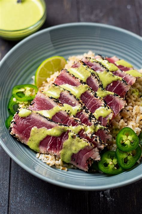 Seared Sesame Crusted Tuna Steak Recipe | Dandk Organizer