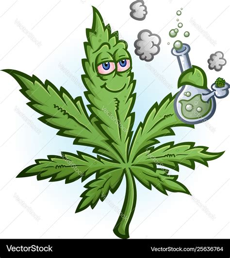 Weed Leaf Cartoon Drawing