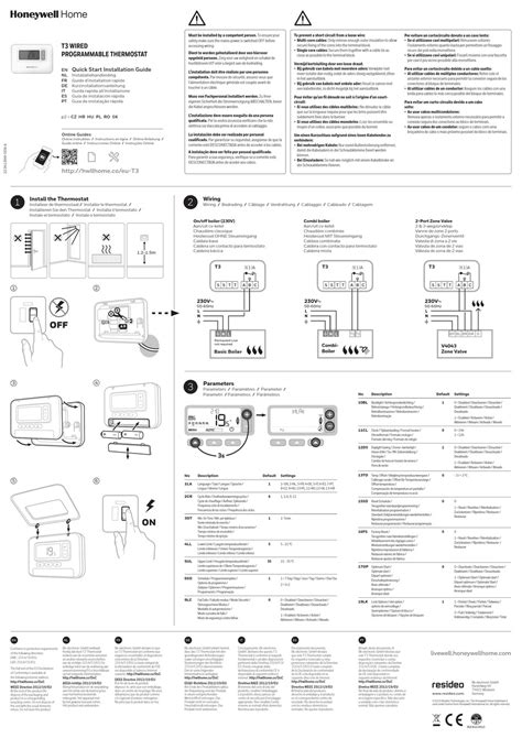 Honeywell Home T3 Installation Manual