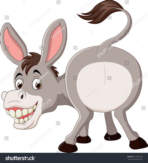 Cartoon Funny Donkey Mascot Stock Vector 473694418 : Shutterstock