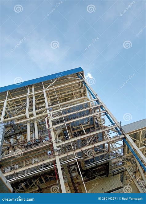 Steam Power Plant Construction. Bigest Stock Image - Image of ...