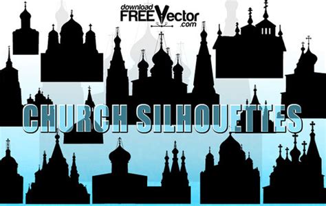 Church Silhouette Vector | WOW Vectors