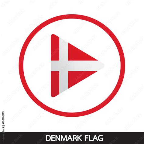 Denmark flag design illustration Stock Vector | Adobe Stock