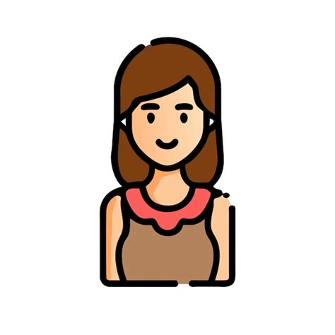 Premium Vector | Girl brown icon vector illustration