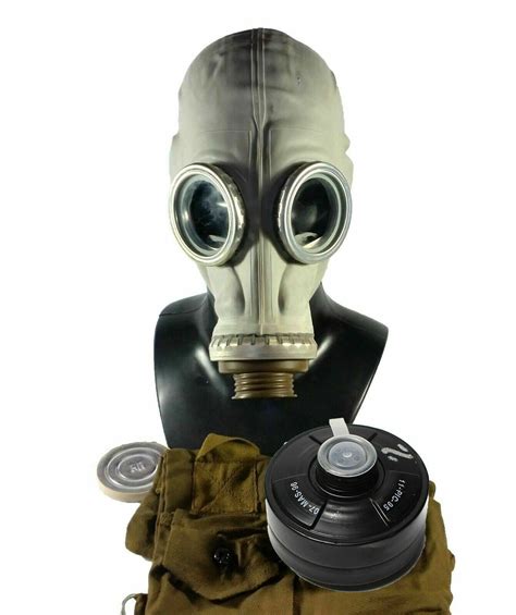 Soviet russian military Gas mask GP-5 Grey rubber Full set NEW NATO Filter CFF3 | eBay