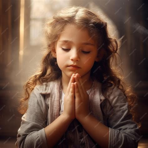 Premium AI Image | Child praying