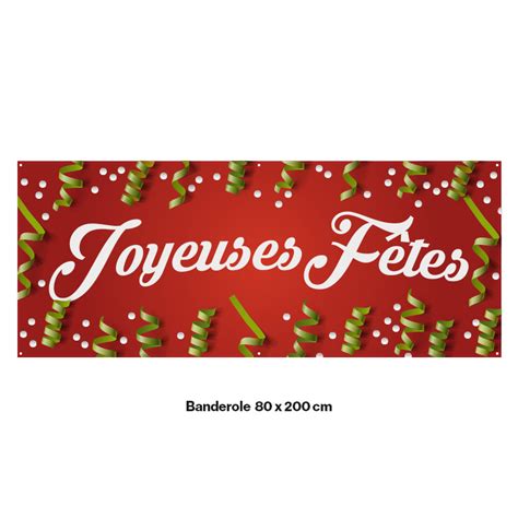 Vente Flash - Banderole - Joyeux Noël (modèle 3) - Livraison offerte