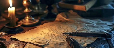 Premium Photo | Antique parchment and quill