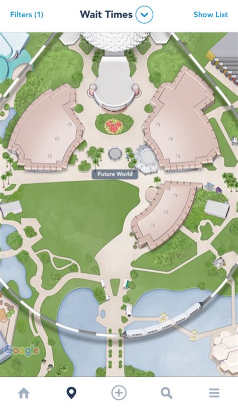 Updated Epcot Future World Map Now Missing Fountain of Nations and Club Cool