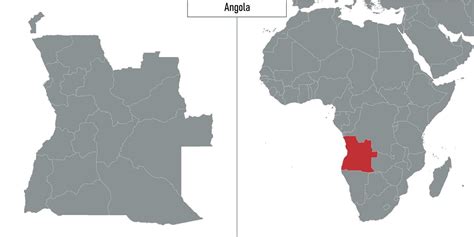 map of Angola and location on Africa map 28649491 Vector Art at Vecteezy