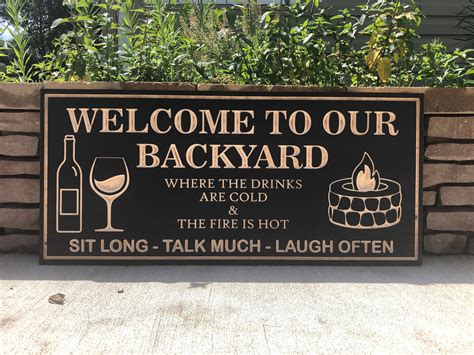 Backyard Signs, Patio Signs, Pool Signs, Backyard Bar, Outdoor Signs, Outdoor Bar, Backyard ...