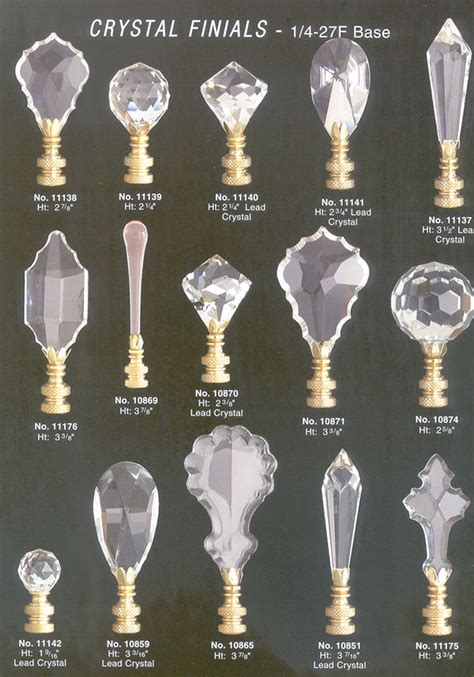 Crystal lamp finials | Warisan Lighting