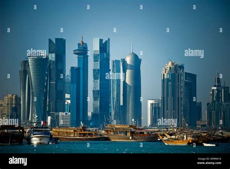 Qatar, Doha, skyline Stock Photo - Alamy