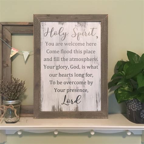 Holy Spirit You Are Welcome Here / Scripture Wall Art / Bible | Etsy