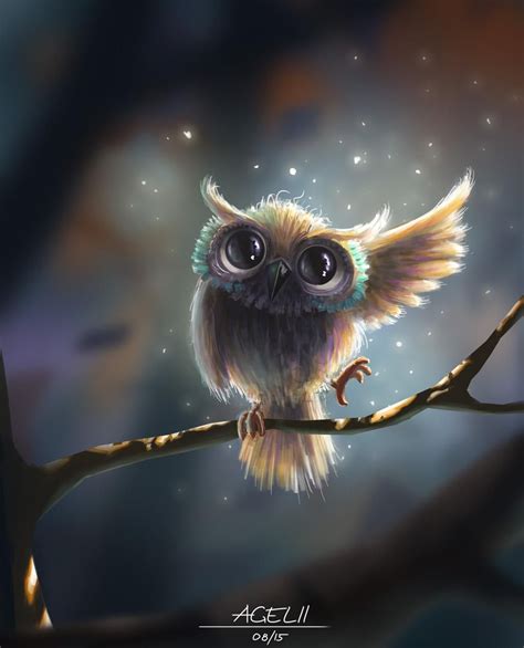 Sweet Pea by FrejAgelii on DeviantArt | Cute owls wallpaper, Owl pictures, Cute animal drawings