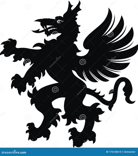 Griffin tattoo stock vector. Illustration of gryphon - 176136614