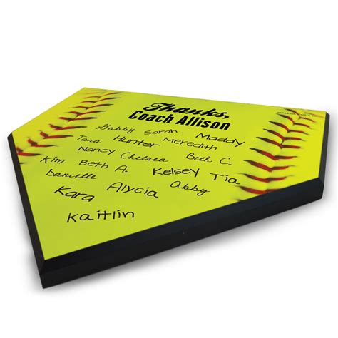 Softball Personalized Thanks Coach Home Plate Plaque | ChalkTalkSPORTS