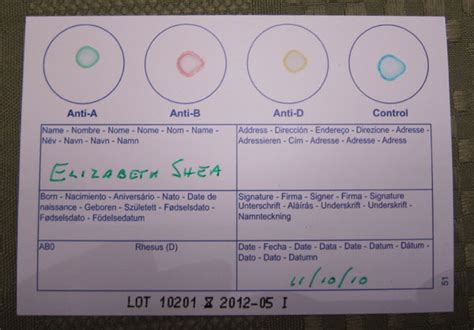 At Home Blood Type Test - Low Carb