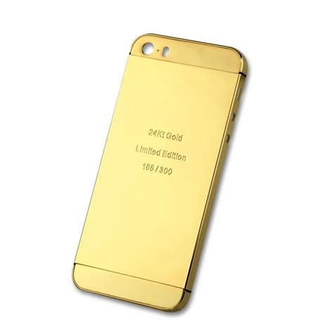 Luxury 24k gold limited edition back housing for iPhone 5