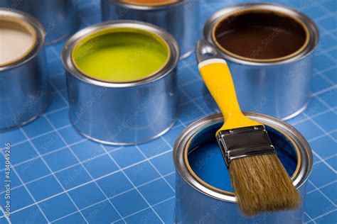 Paint cans color palette and Rainbow colors Stock Photo | Adobe Stock