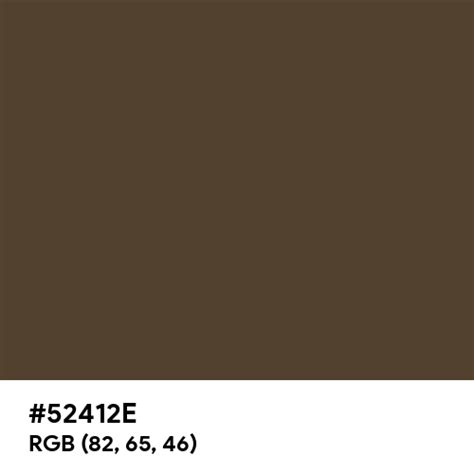 Cedar Brown color hex code is #52412E