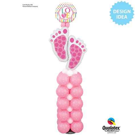 35 inch Qualatex Baby Feet - Pink Foil Balloon - 25853