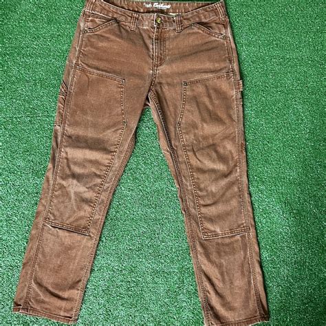 Carhartt double knee pants -color: mocha... - Depop