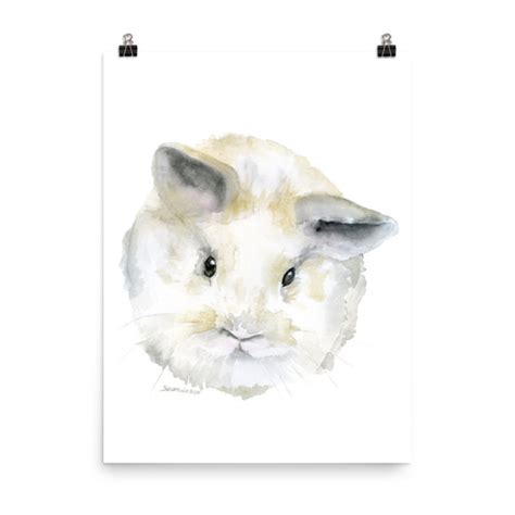 Fluffy Bunny Baby Watercolor – Susan Windsor