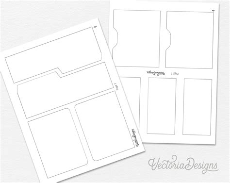 Mini Folio Templates Folio Craft Kit Vacation Crafts Folio Kit Junk Journal Element Printable ...