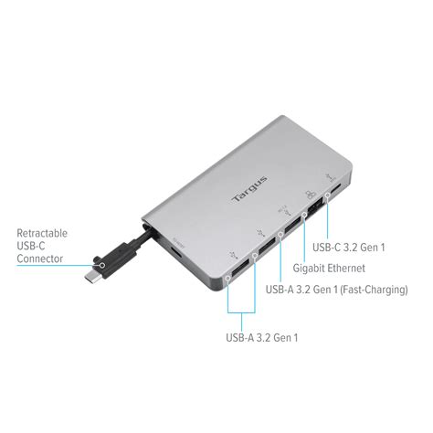 USB-C Ethernet Adapter with 3x USB-A Ports and 1x USB-C Port with 100W ...