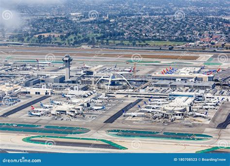 Los Angeles International Airport Terminals LAX Aerial Photo Editorial ...