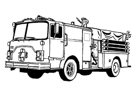 Printable Fire Truck Coloring Page - Coloring Home