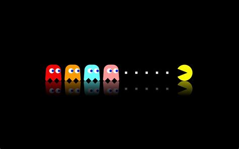 #2852312 / pac man retro games video games minimalism wallpaper