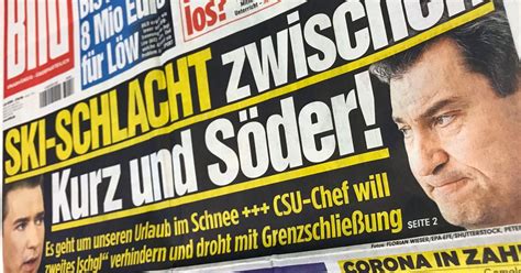 Bild-Zeitung schreibt von „Ski-Schlacht zwischen Kurz und Söder ...