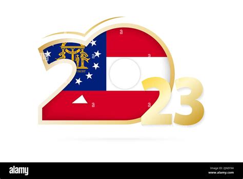 Year 2023 with Georgia Flag pattern. Vector Illustration Stock Vector Image & Art - Alamy