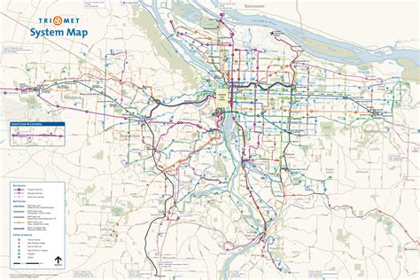 Portland TriMet Transit System Map | System map, Portland getaway ...