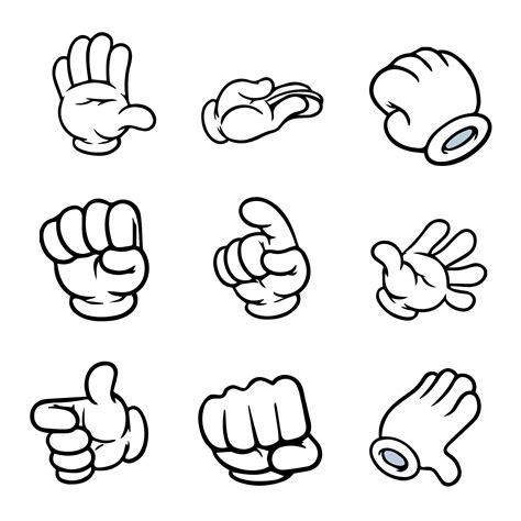 Cartoon Hands #2 Svg/Eps/Png/Jpg/Cliparts,Printable, Silhouette and Cricut File !!! from ...