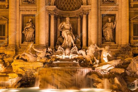 Night view of Trevi fountain — Stock Photo © VogelSP #64278973