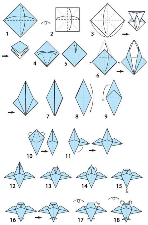 Origami scheme of an Owl | Бумажные совы, Оригами, Оригами птицы