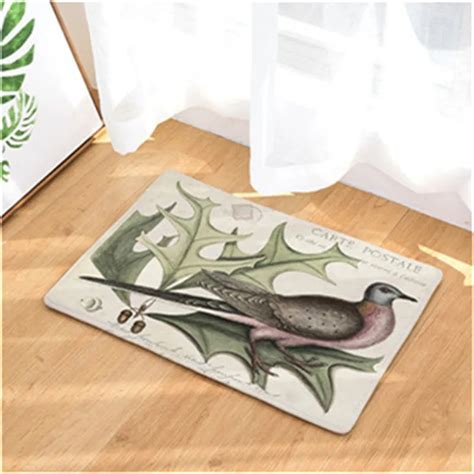 Practical Fashion A Bird Theme Print Mats Rectangular Floor Mats Living Room Non Slip Mats ...