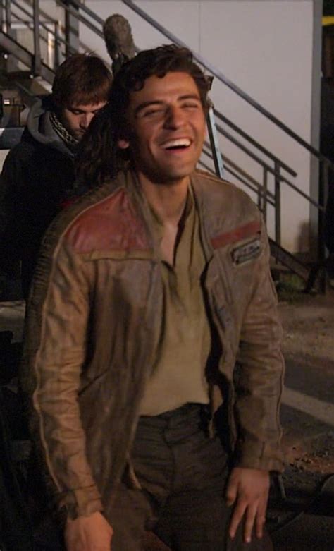 Oscar Isaac as Poe Dameron on the set of "Star Wars: The Force Awakens ...