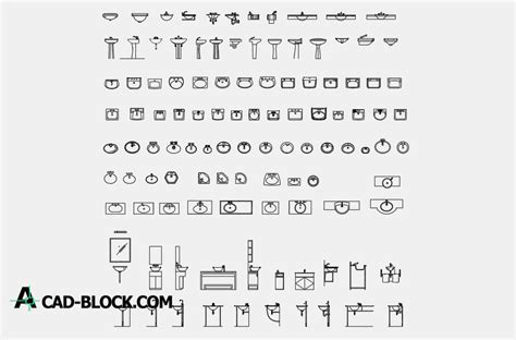 CAD Sinks CAD Blocks DWG - Free CAD Blocks