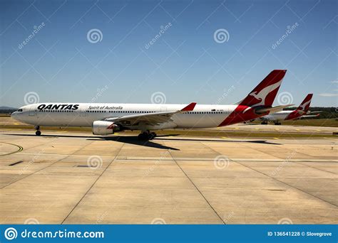 Aircraft of the Australian National Carrier, Qantas Editorial Stock ...