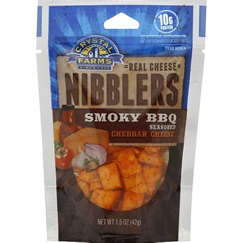 Crystal Farms® Real Cheese Nibblers Smokey BBQ Seasoned Cheddar Cheese ...